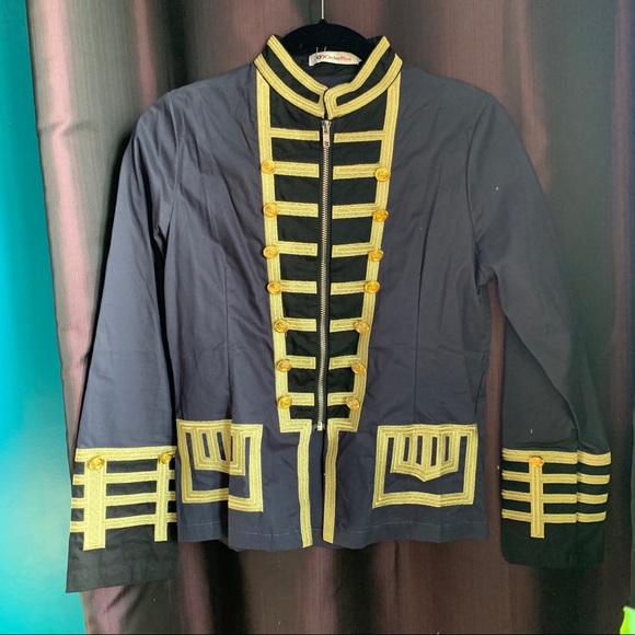 Order Plus Jackets & Blazers - Navy Blue Jacket - military look